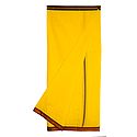 Yellow Plain Cotton Lungi with Maroon and Green Border