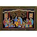 Radha Krishna with Gopinis - Wall Hanging
