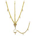 Gold Plated Matha Patti with Mang Tika and Nose Ring