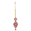 Pink Stone Studded Mang Tika