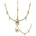 Gold Plated Matha Patti with Mang Tika and Nose Ring