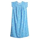 White Floral Print on Light Blue Lizzy Bizzy Maxi