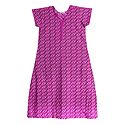 Magenta with White Print on Cotton Maxi