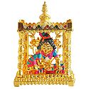 Lacquered Bal Gopala in Stone Studded Temple