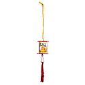 3 Faced Acrylic Box with Buddhist Pictures on Red Tassel
