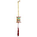 3 Faced Acrylic Box with Buddhist Pictures on Red Tassel