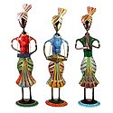 Set of 3 Multicolor Men Musicians