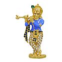 Stone Studded Krishna - For Car Dashboard