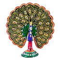 White Metal Multicolor Peacock