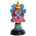 Buddhist Symbols in a Holy Stand