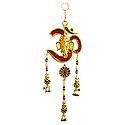 Ganesha on Om - Metal Wall Hanging