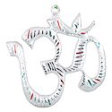 Om - White Metal Wall Hanging