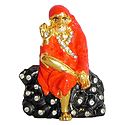 Stone Studded on Gold Plated Shirdi Sai Baba