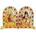 Stone Studded Lord Shiva and Bhagawati