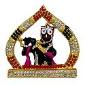 Jagannathdev as Krishna Playing Flute for Car Dashboard