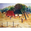 Indian Village Scene - Poster