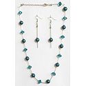 Dark Cyan Bead Necklace Set