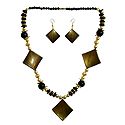 Acrylic Bead Necklace with Earrings