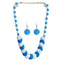 Blue and White Beaded Necklace