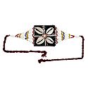 Multicolor Beaded Armlet with Cowrie on Black Cloth