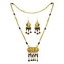 Gold Plated Mangalsutra with Earrings