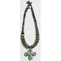 Metal Necklace and Earrings