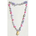 Painted Shell Necklace in Mauve and Pink 