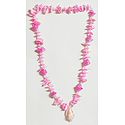 Painted Shell Necklace in Dark Pink 