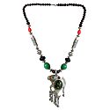 Tibetan Metal Necklace with Fish Pendant
