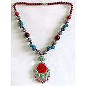 Tibetan Necklace with Hexagonal Pendant