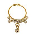 White Stone Studded Non Piercing Nose Ring