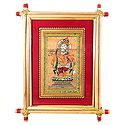 Lord Vinayak - Patachitra on Palm Leaf - Framed