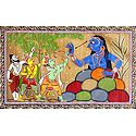 Rama and Lakshmana Fighting Demoness Taraka with the Help of Vishvamitra