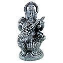Devi Saraswati Sitting on Lotus