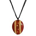 Coconut Shell Pendant with Cord