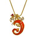 Stone Studded Om Pendant