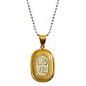Metal Pendant with Engraved Love