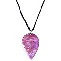 Dark Mauve Lacquered Shell Pendant