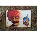 Rajasthani Man with Newly Bride on Camel - Wall Hanging