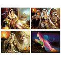 Rajasthani Women and Lovers - Set of 4 Posters