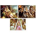 Rajasthani Women and Musicians - Set of 3 Posters
