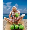 Coconut Seller Photo - Unframed Photo Print on Paper