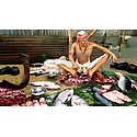 Fish Seller Photo - Unframed Photo Print on Paper