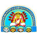 Devi Durga with Family - Photographic Print of Jamini Roy Painting