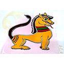 Lion - Photo Print of Jamini Roy Painting