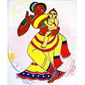Mother and Child - Photo Print of Jamini Roy Painting