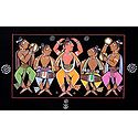 Vaishnavas - Devotees of Krishna - Photo Print of Jamini Roy Painting