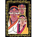 Three Women - Photo Print of Jamini Roy Painting