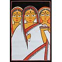 Three Women - Photo Print of Jamini Roy Painting
