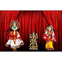 Kathakali Dancers as Draupadi and Arjuna